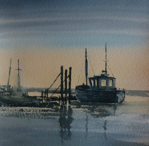 Painting of boat at Thornham