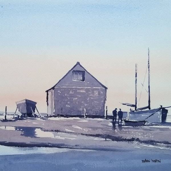 Painting of Thornham harbour