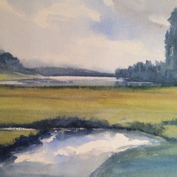 Painting of Lake District tarn